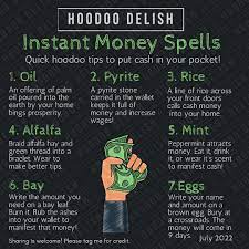 instant money spells
